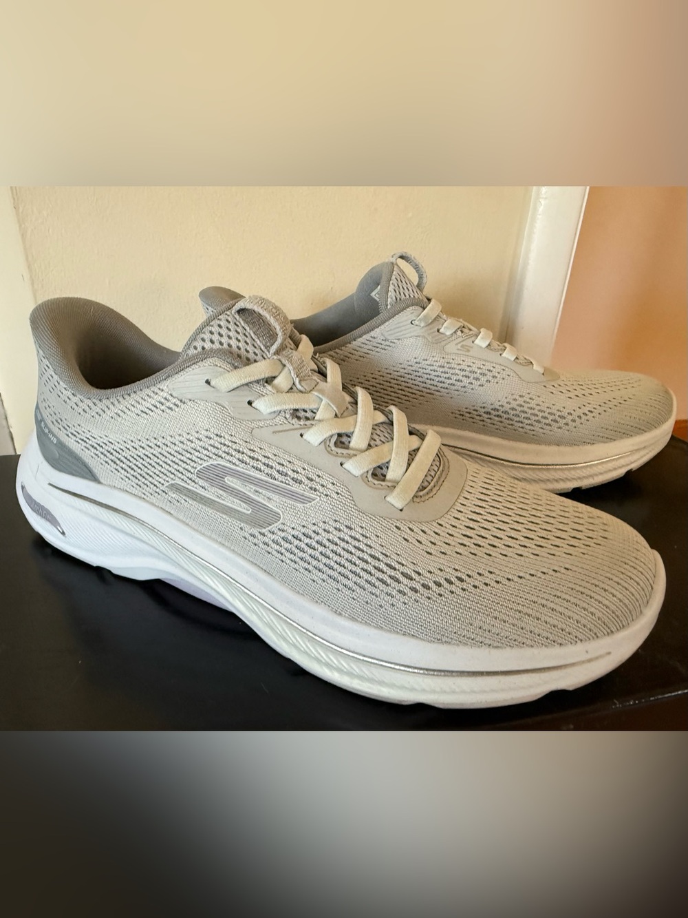 Skechers Arch-fit Slip Ins - Women's Light Gray Athletic Mesh Walking Sneakers